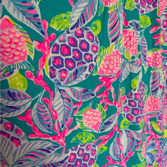 LILLY PULITZER naila midi dress Maldives green turtle wave tie dress - Picture 5 of 8